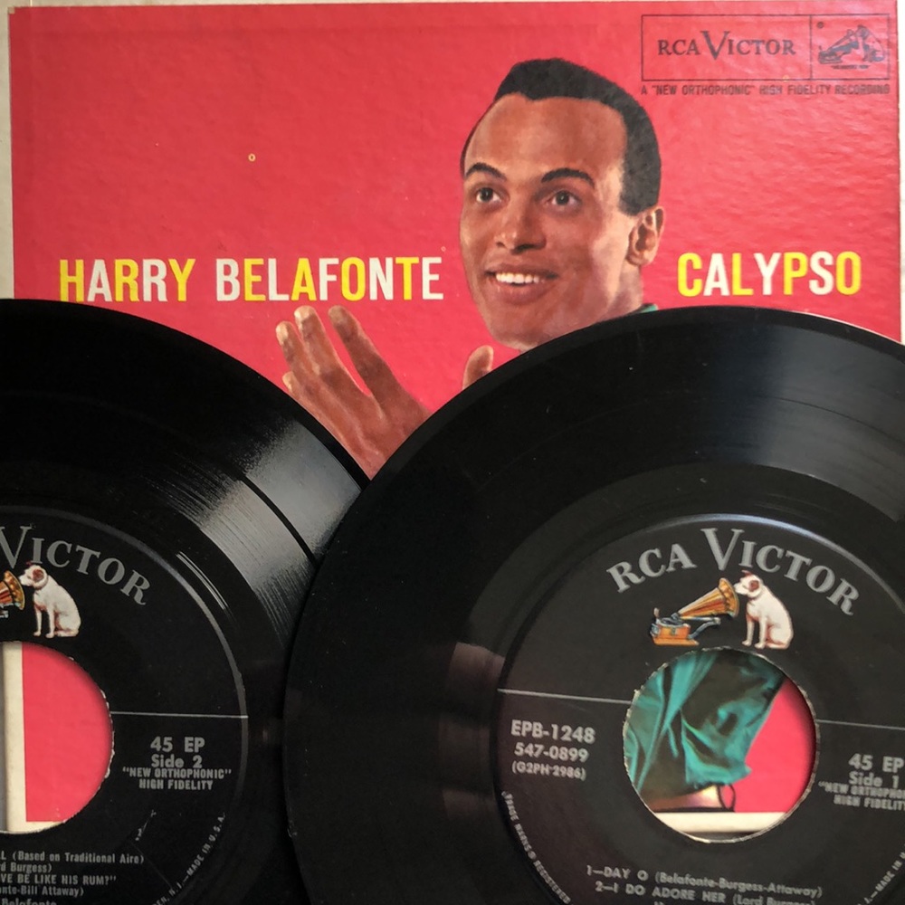 Harry Belafonte Calypso Double Vinyl 45 EP Record Set '56